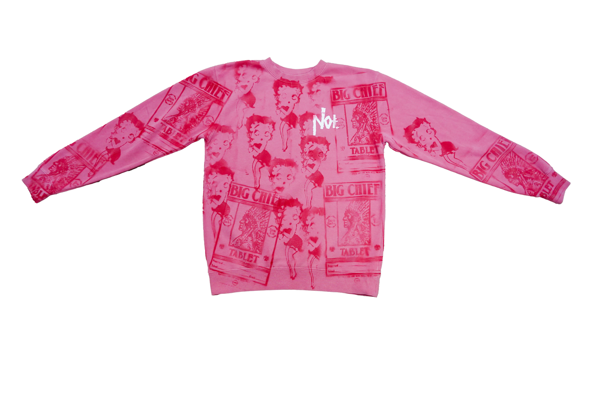 First off the Line not.bird on fleur crewneck by not.travis, product photograph, view 2